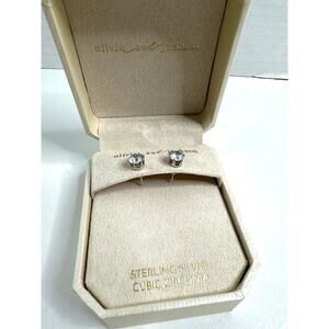 Olivia&Jackson Sterling Silver Cubic Zirconia stud earrings Brand New Never Worn